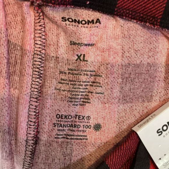 Sonoma sleep shorts Woman's size XL black and red plaid mid rise NWT - Picture 9 of 16